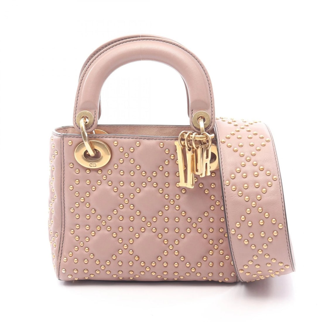 CHRISTIAN DIOR LADY DIOR MINI STUD CROSSBODY HANDBAG (1 of 7)