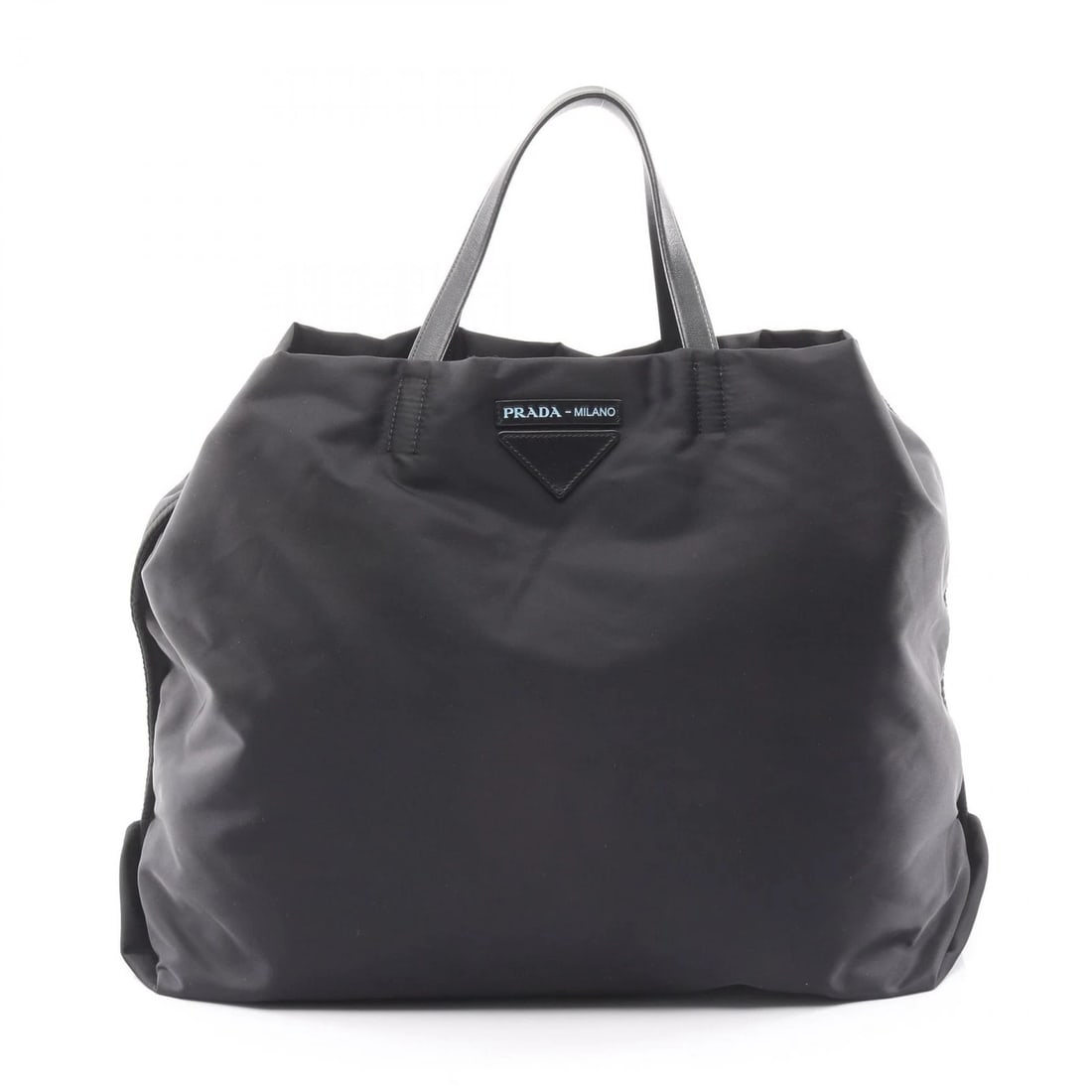 PRADA TESSUTO LARGE TOTE HAND BAG: PRADA TESSUTO large Tote hand Bag Brand: PRADA Type: Tote Bag Material: Nylon × leather Color: Black??ish colors Size: H:34cm x W:45cm x D:17cm (H:13.4" x W:17.7" x D:6.7") Handle?35cm(13.8") Acce