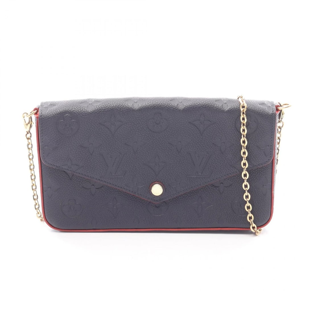 LOUIS VUITTON POCHETTE FELICIE CHAIN SHOULDER BAG: LOUIS VUITTON Pochette Felicie chain Shoulder Bag Brand: LOUIS VUITTON Type: Shoulder Bag Material: Monogram empreinte × leather Color: MarineRouge / Navy??ish colors × Red??ish colors Size: H:12cm 