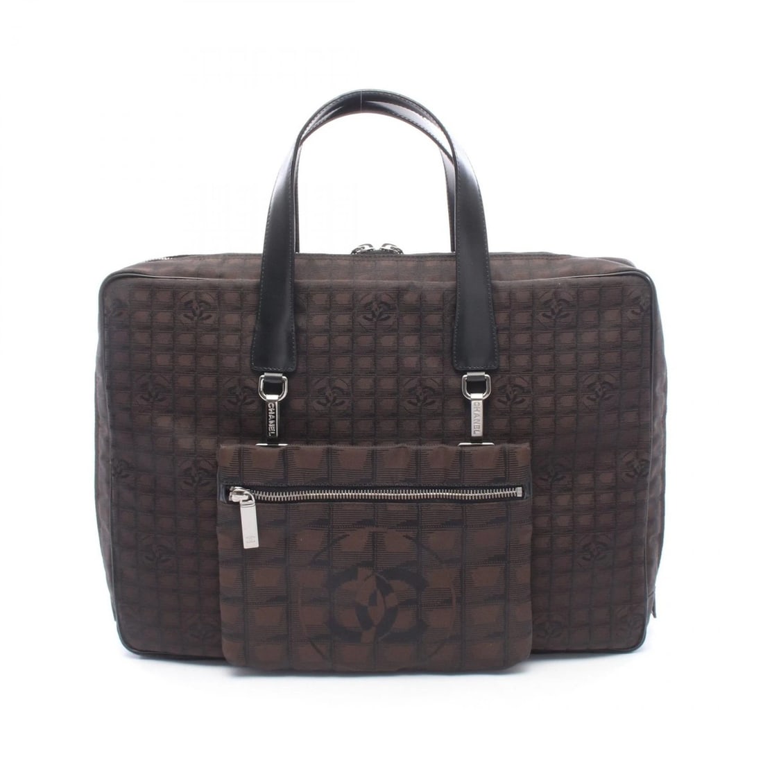 CHANEL NEW TRAVEL LINE BUSINESS BAG: CHANEL New travel line Business bag Brand: CHANEL Type: Business bag Material: Nylon × leather Color: Brown??ish colors × Black??ish colors Size: H:27.5cm x W:37cm x D:6.5cm (H:10.8" x W:14.6" x D:2
