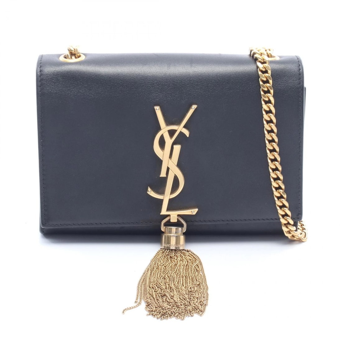 SAINT LAURENT PARIS CLASSIC KATE MONOGRAM SHOULDER BAG: SAINT LAURENT PARIS Classic Kate Monogram Shoulder Bag Brand: SAINT LAURENT PARIS Type: Shoulder Bag Material: leather Color: Black??ish colors Size: H:12cm x W:17cm x D:3cm (H:4.7" x W:6.7" x D:1.2")