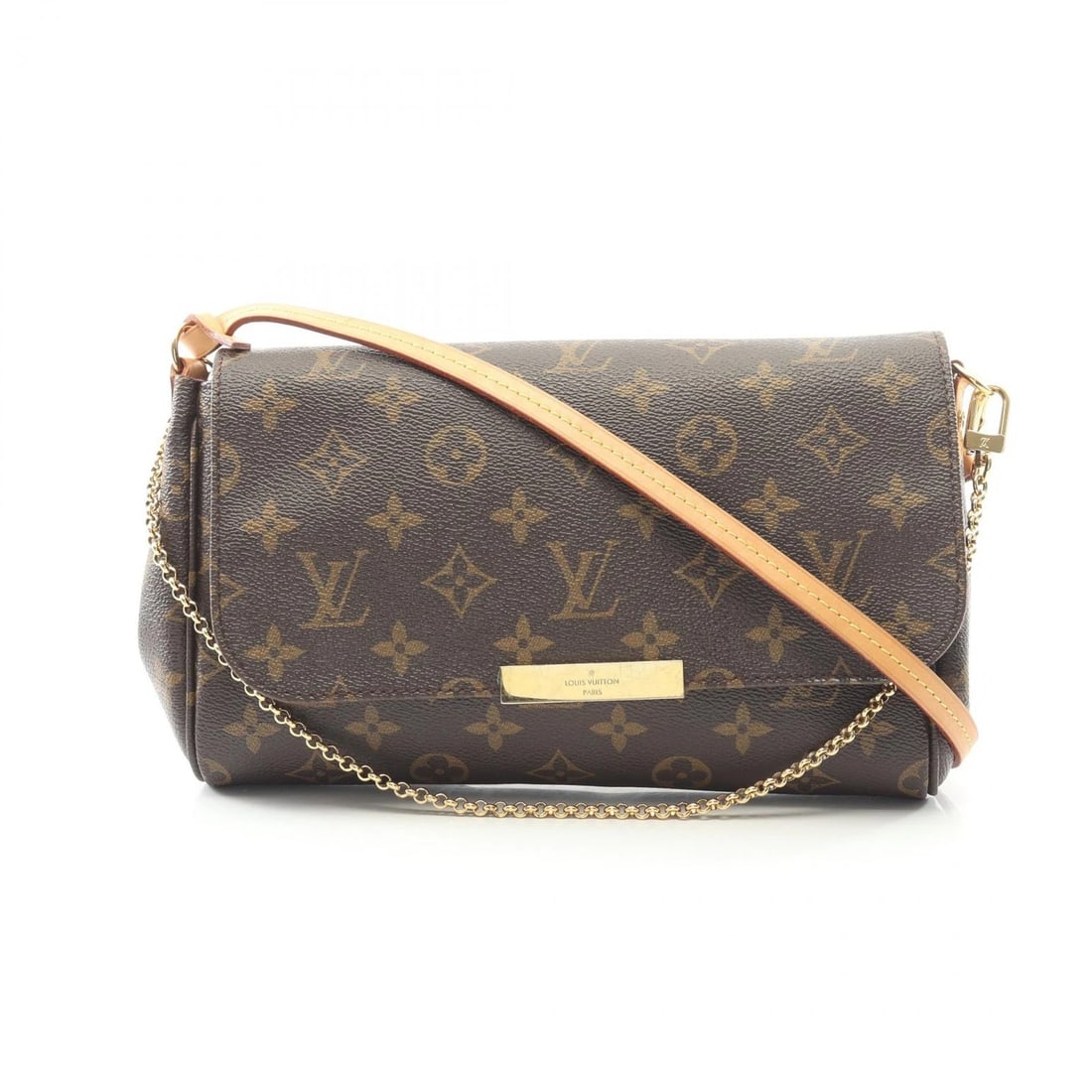 LOUIS VUITTON FAVORITT MM CHAIN CROSSBODY SHOULDER HANDBAG: LOUIS VUITTON Favoritt MM chain crossbody shoulder Handbag Brand: LOUIS VUITTON Type: Handbag Material: Monogram × PVC coated canvas × leather Color: Brown??ish colors Size: H:16.5cm x W:24cm x D:4c