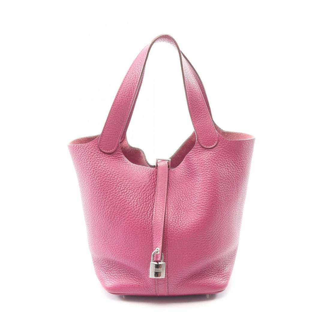 HERMES PICOTIN LOCK MM TOTE BUCKET HANDBAG: HERMES Picotin Lock MM tote bucket Handbag Brand: HERMES Type: Handbag Material: Taurillon Clemence × leather × Taurillon Clemence Color: Tosca / Purple??ish colors Size: H:21cm x W:22cm x D:17cm (H