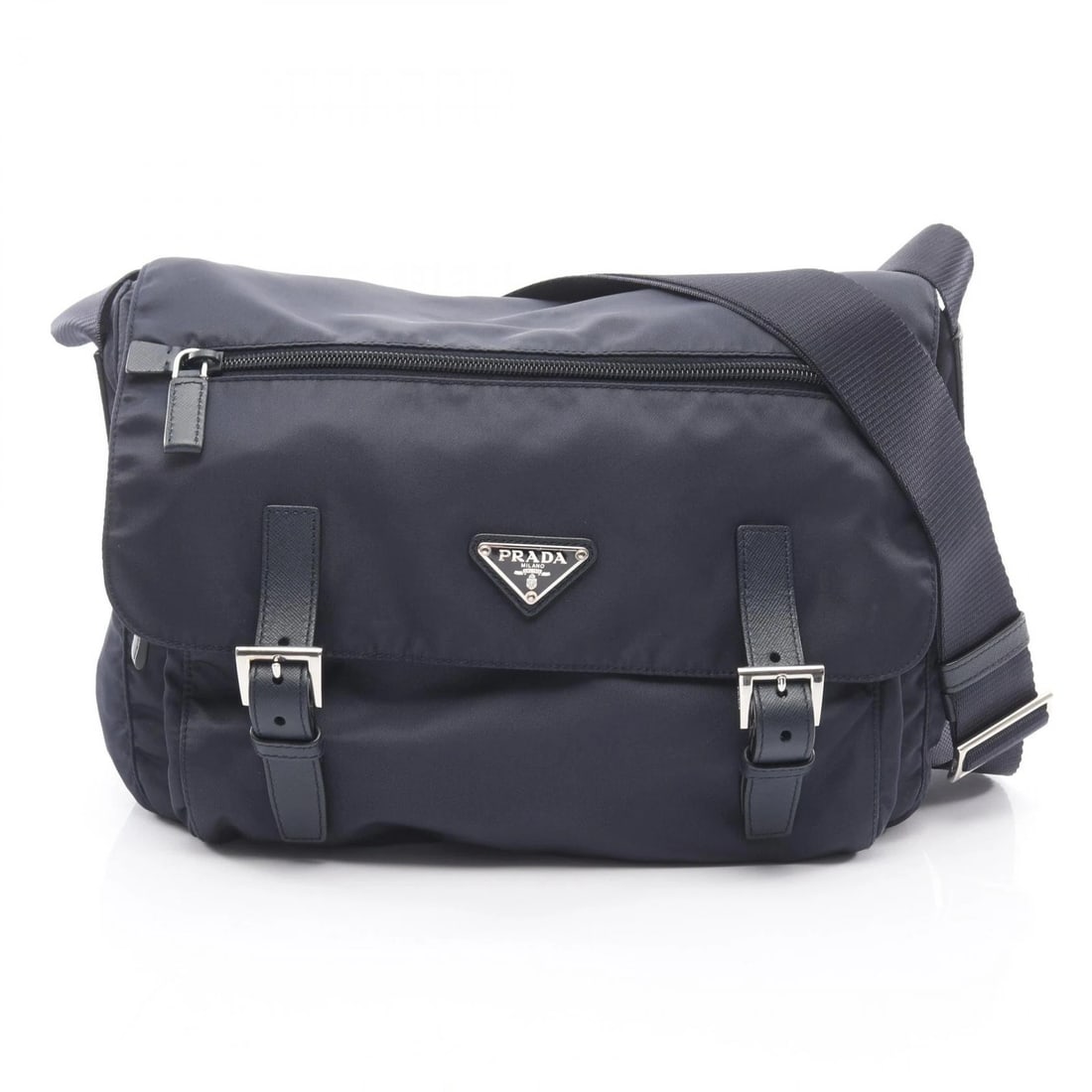 PRADA TESSUTO SHOULDER CROSSBODY BAG: PRADA TESSUTO Shoulder crossbody Bag Brand: PRADA Type: Shoulder Bag Material: Nylon × Saffiano leather Color: Navy??ish colors Size: H:20cm x W:30cm x D:12cm (H:7.9" x W:11.8" x D:4.7") Accessori