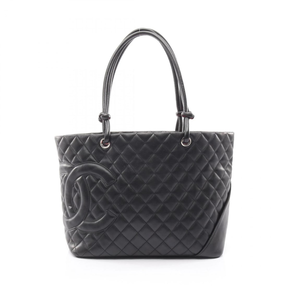 CHANEL CAMBON LINE LARGE TOTE BAG LEATHER: CHANEL Cambon Line Large Tote Bag leather Brand: CHANEL Type: Tote Bag Material: leather Color: Black??ish colors Size: H:25cm x W:30cm x D:15cm (H:9.8" x W:11.8" x D:5.9") Accessories: None <