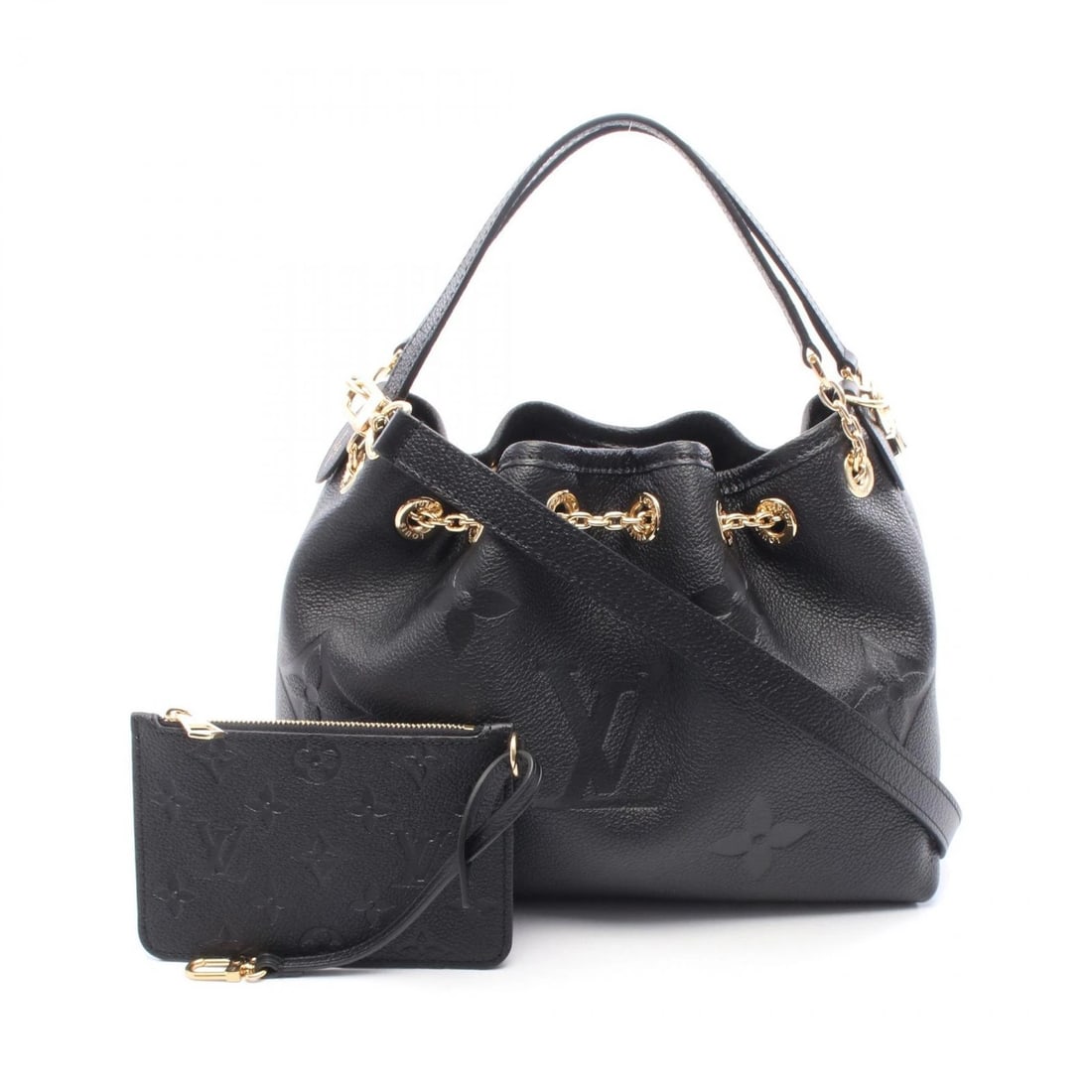 LOUIS VUITTON LV BUNDLE SHOULDER CROSSBODY HANDBAG: LOUIS VUITTON LV Bundle shoulder crossbody Handbag Brand: LOUIS VUITTON Type: Handbag Material: Monogram empreinte × leather Color: Black / Black??ish colors Size: H:22cm x W:28cm x D:10cm (H:8.7" x 