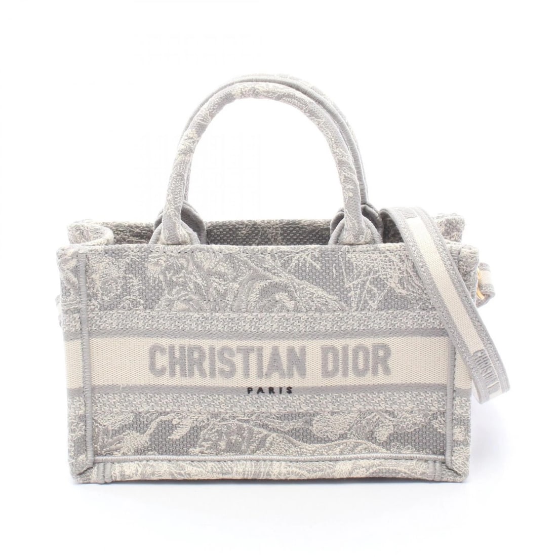 CHRISTIAN DIOR BOOK TOTE MINI SHOULDER HANDBAG: CHRISTIAN DIOR Book Tote Mini Shoulder Handbag Brand: Dior Type: Handbag Material: Gray??ish colors × White??ish colors Color: canvas Size: H:13cm x W:21.5cm x D:8cm (H:5.1" x W:8.5" x D:3.1") Handle