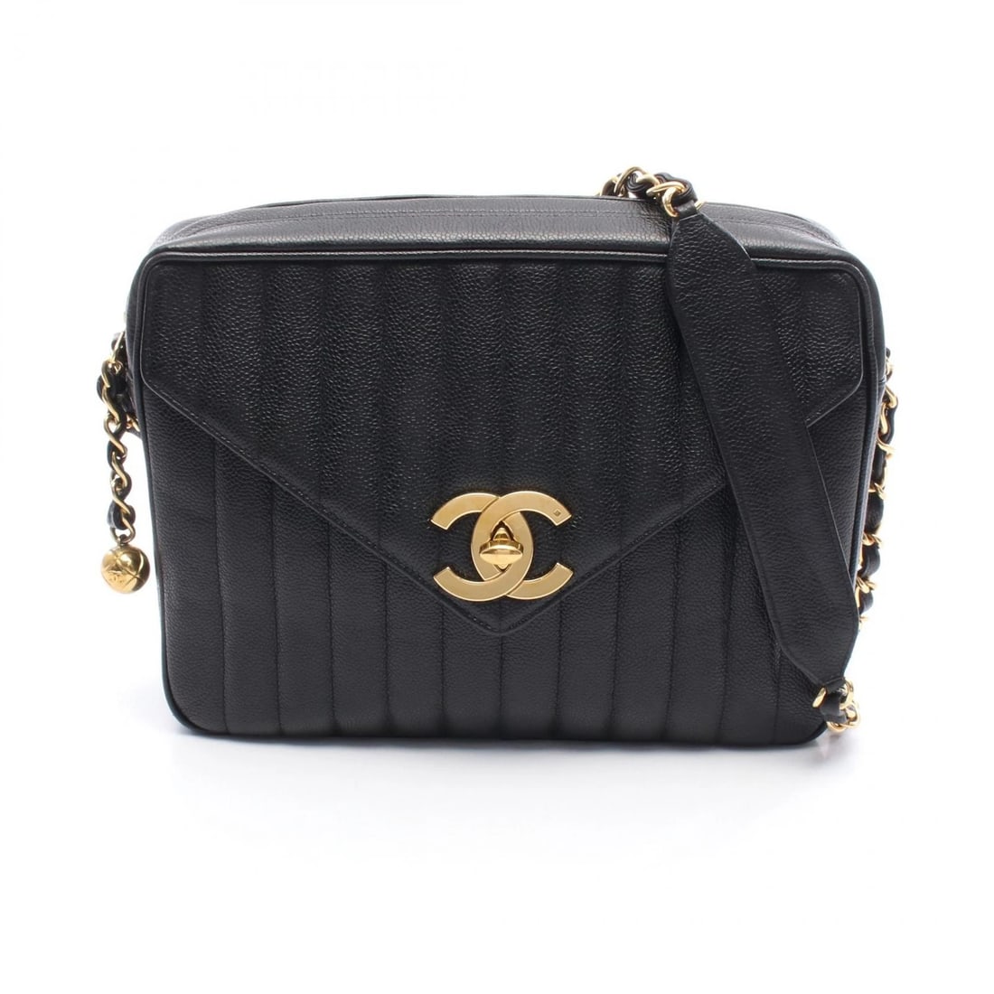 CHANEL MADEMOISELLE JUMBO COCO MARK CHAIN SHOULDER BAG: CHANEL Mademoiselle Jumbo COCO Mark chain Shoulder Bag Brand: CHANEL Type: Shoulder Bag Material: leather × Grained calfskin Color: Black??ish colors Size: H:23cm x W:30cm x D:7.5cm (H:9.1" x W:11.8"
