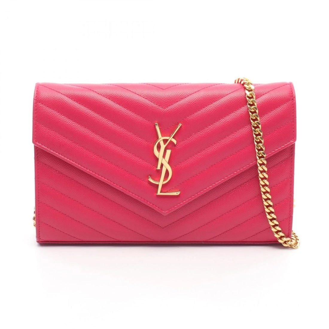 SAINT LAURENT PARIS CASSANDRA CLASSIC CHAIN CROSSBODY SHOULDER BAG: SAINT LAURENT PARIS Cassandra Classic chain crossbody Shoulder Bag Brand: SAINT LAURENT PARIS Type: Shoulder Bag Material: leather Color: Pink??ish colors Size: H:14cm x W:22cm x D:3cm (H:5.5" x W:8.7