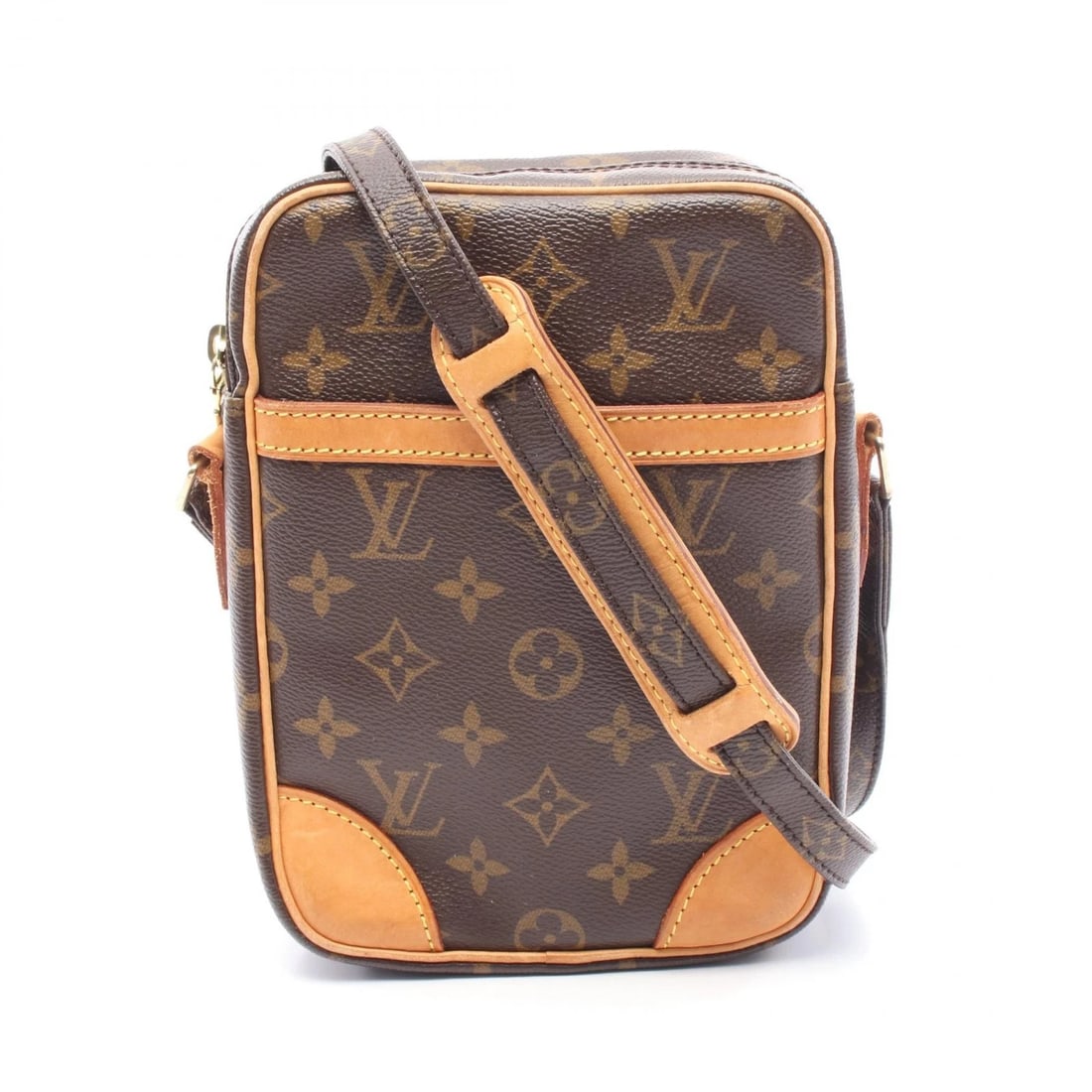 LOUIS VUITTON DANUBE SHOULDER CROSSBODY BAG: LOUIS VUITTON Danube shoulder crossbody bag Brand: LOUIS VUITTON Type: Shoulder Bag Material: Monogram × PVC coated canvas × leather Color: Brown??ish colors Size: H:21cm x W:15cm x D:4.5cm (H:8.3" 