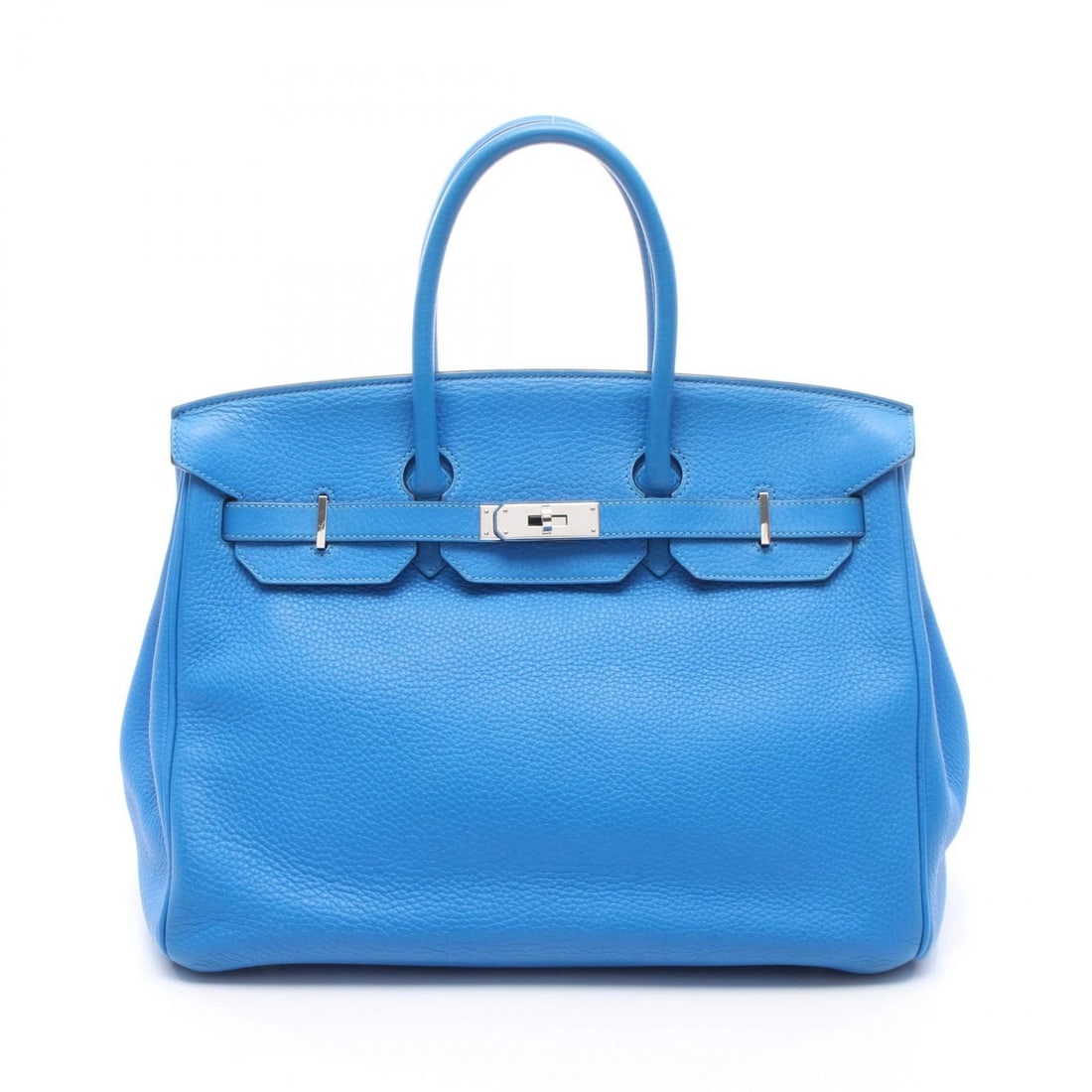 HERMES BIRKIN 35 HANDBAG: HERMES Birkin 35 Handbag Brand: HERMES Type: Handbag Material: Taurillon Clemence × leather × Taurillon Clemence Color: Blue hydra / Blue??ish colors Size: H:28cm x W:35cm x D:18cm (H:11.0" x W:13.8