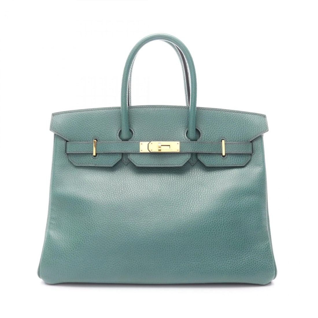 HERMES BIRKIN 35 HANDBAG ARDENNES LEATHER: HERMES Birkin 35 Handbag Ardennes leather Brand: HERMES Type: Handbag Material: Ardennes leather × leather × Ardennes leather Color: Green??ish colors × Vert Vengal??ish colors Size: H:28cm x W:35c