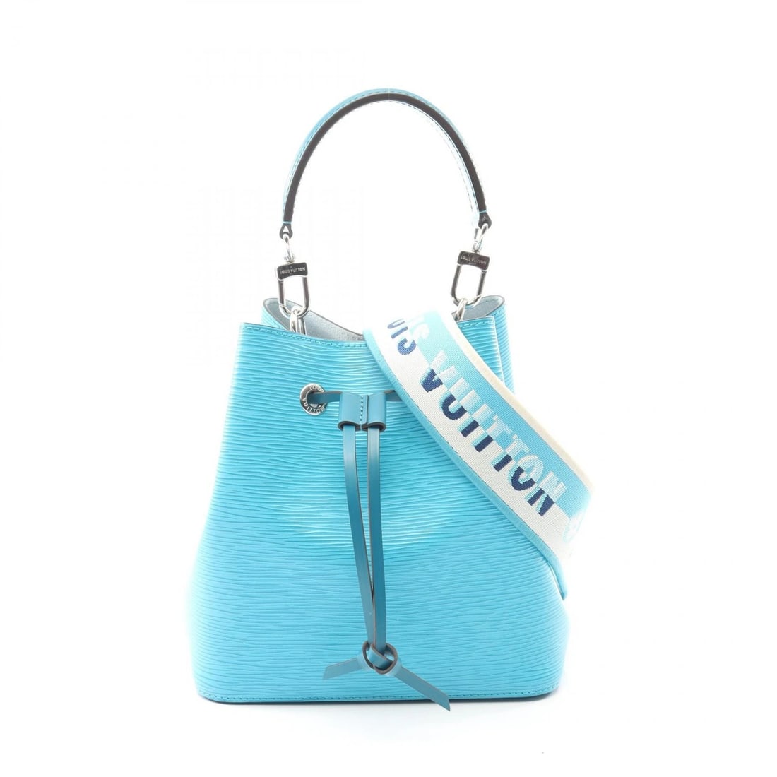 LOUIS VUITTON NEONOE BB SHOUDLER CROSSBODY HANDBAG: LOUIS VUITTON NeoNoe BB Shoudler Crossbody Handbag Brand: LOUIS VUITTON Type: Handbag Material: Epi × leather Color: Blue??ish colors Size: H:20.5cm x W:20cm x D:13cm (H:8.1" x W:7.9" x D:5.1") Handl