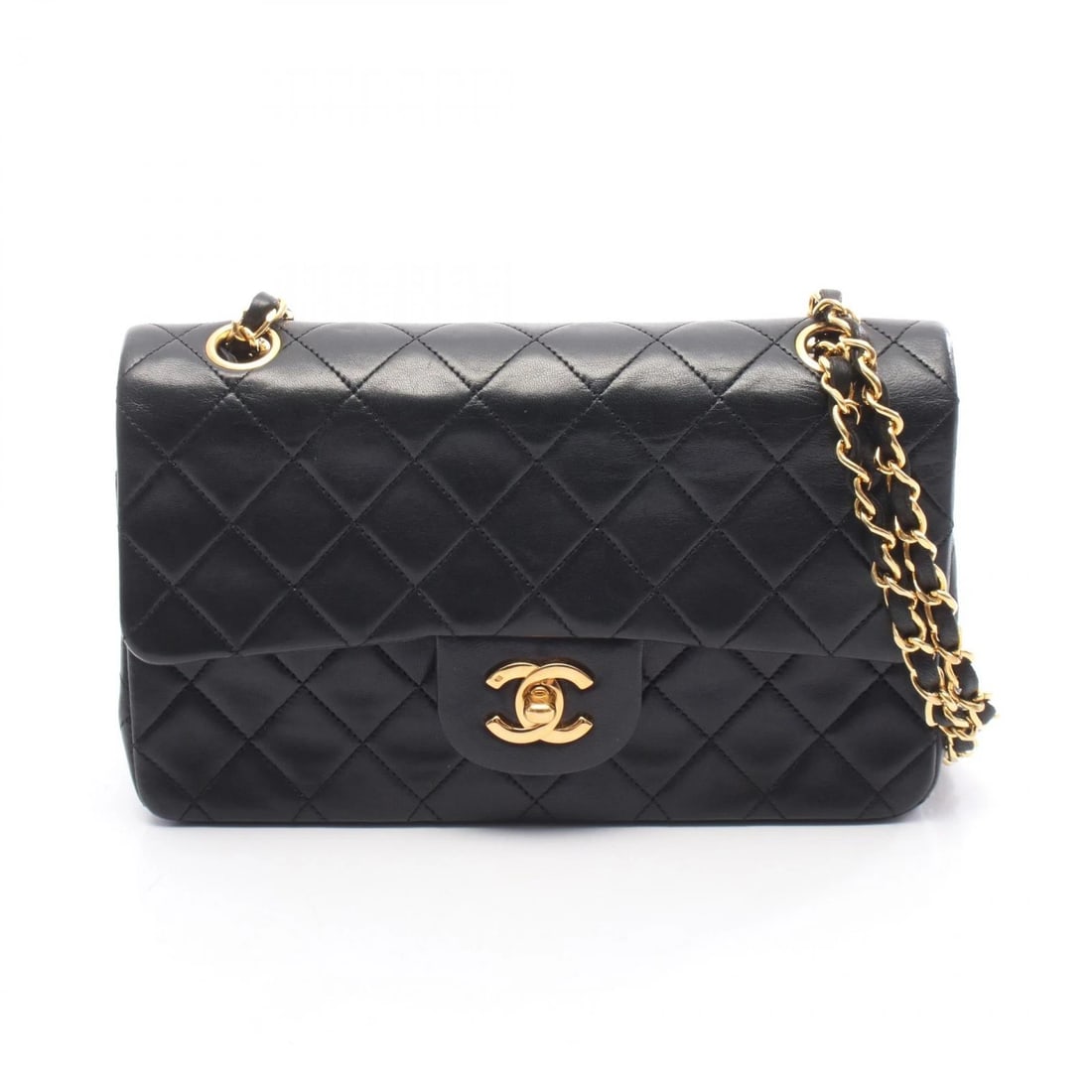 CHANEL MATELASSE W FLAP CHAIN SHOULDER BAG: CHANEL Matelasse W flap Chain Shoulder Bag Brand: CHANEL Type: Shoulder Bag Material: Lambskin (sheep leather) Color: Black??ish colors Size: H:14cm x W:23cm x D:6cm (H:5.5" x W:9.1" x D:2.4") Acc