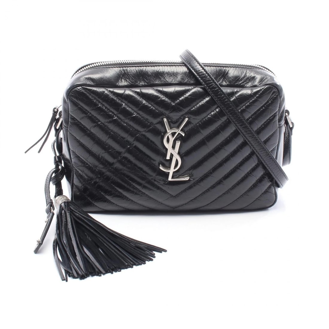 SAINT LAURENT PARIS LOU CAMERA CROSSBODY SHOULDER BAG: SAINT LAURENT PARIS LOU CAMERA crossbody Shoulder Bag Brand: SAINT LAURENT PARIS Type: Shoulder Bag Material: leather Color: Black??ish colors Size: H:16cm x W:22cm x D:6cm (H:6.3" x W:8.7" x D:2.4")