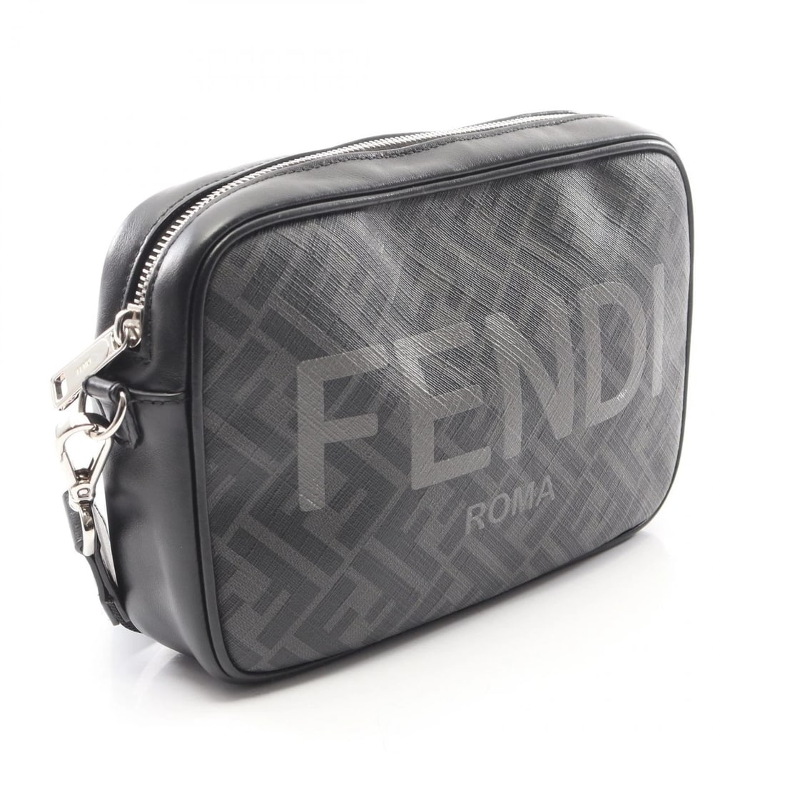 FENDI DIAGONAL CAMERA CASE ZUCCA SHOULDER CROSSBODY BAG - 2