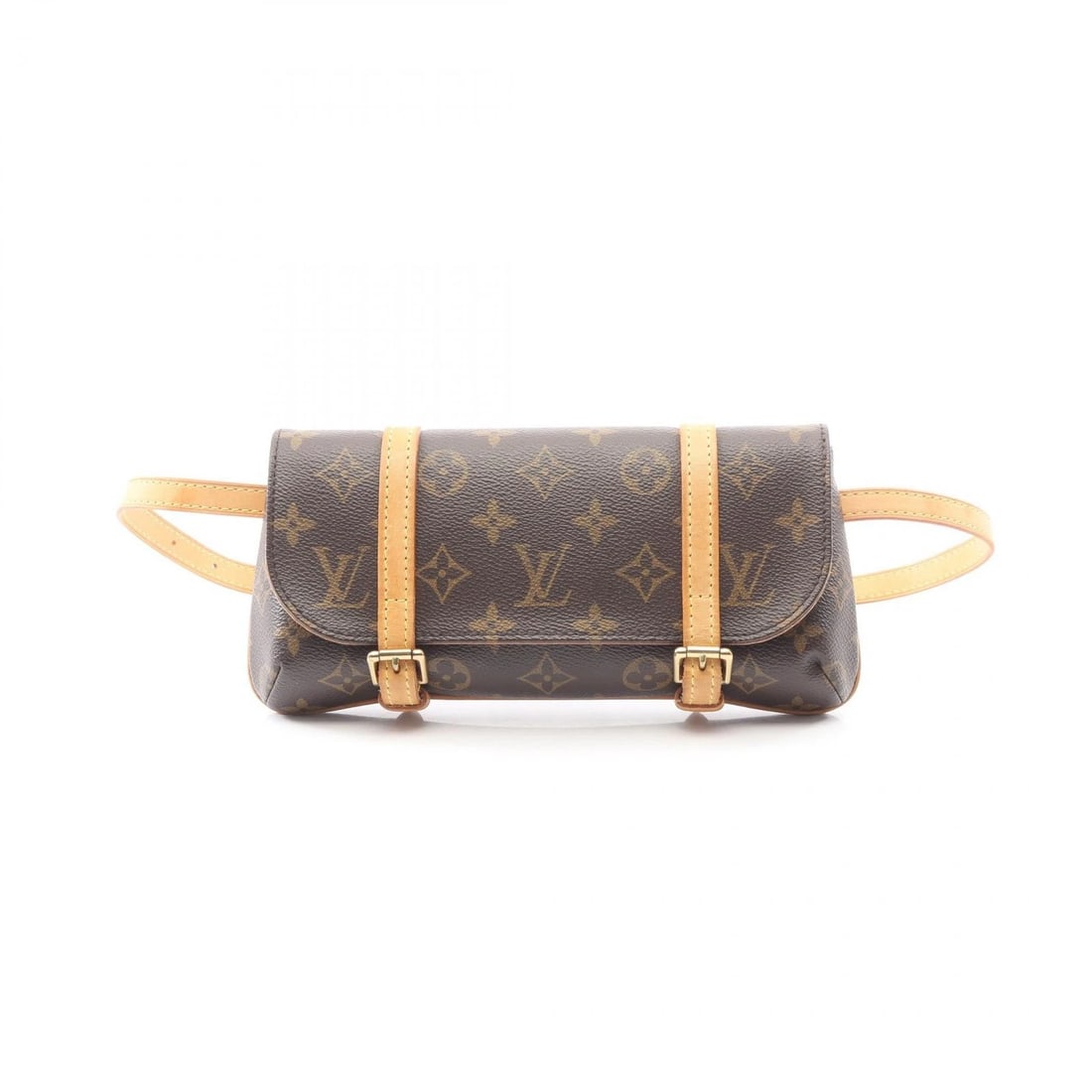LOUIS VUITTON POCHETTE MARRELL WAIST BUM BAG: LOUIS VUITTON Pochette Marrell Waist bum bag Brand: LOUIS VUITTON Type: Waist bag Body bag Material: Monogram × PVC coated canvas × leather Color: Brown??ish colors Size: H:12cm x W:24cm x D:3cm (H: