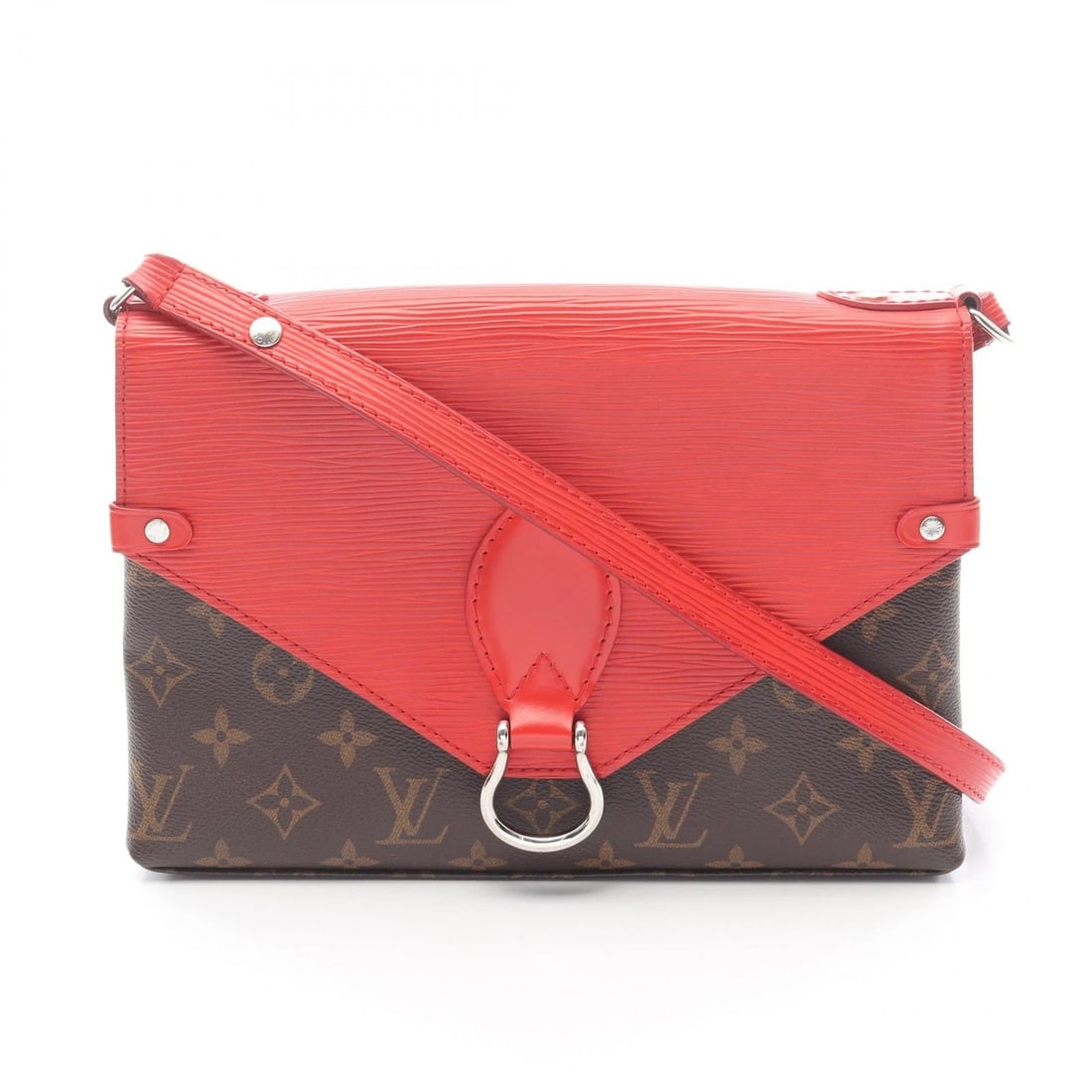 LOUIS VUITTON SAINT-MICHEL SHOULDER BAG: LOUIS VUITTON Saint-Michel Shoulder Bag Brand: LOUIS VUITTON Type: Shoulder Bag Material: Monogram × PVC coated canvas × leather × Epi Color: Coquelicot / Brown??ish colors × Red??ish colors