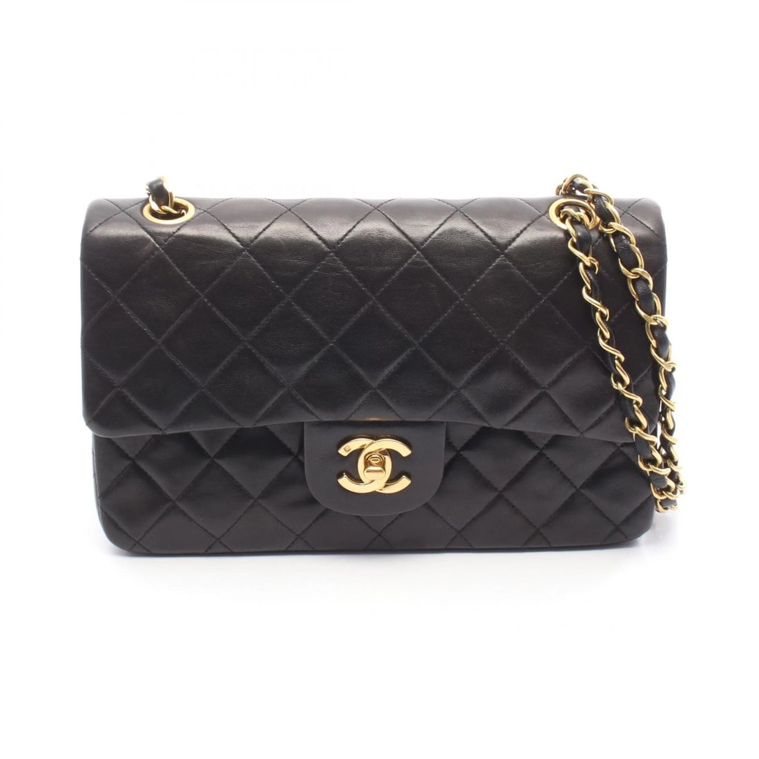 CHANEL MATELASSE W FLAP CHAIN SHOULDER BAG: CHANEL Matelasse W flap chain Shoulder Bag Brand: CHANEL Type: Shoulder Bag Material: Lambskin (sheep leather) Color: Black??ish colors Size: H:14cm x W:23cm x D:6cm (H:5.5" x W:9.1" x D:2.4") Acc