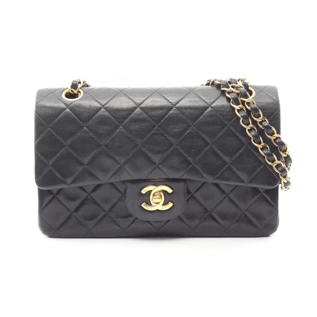 CHANEL MATELASSE DOUBLE FLAP CHAIN SHOULDER BAG: CHANEL Matelasse Double Flap chain Shoulder Bag Brand: CHANEL Type: Shoulder Bag Material: Lambskin (sheep leather) Color: Black??ish colors Size: H:14cm x W:23cm x D:6cm (H:5.5" x W:9.1" x D:2.4")