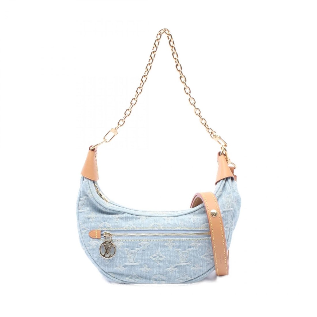 LOUIS VUITTON LOOP SHOULDER BAG: LOUIS VUITTON Loop Shoulder Bag Brand: LOUIS VUITTON Type: Shoulder Bag Material: Monogram denim × denim × leather Color: Blue??ish colors Size: H:11cm x W:22cm x D:6cm (H:4.3" x W:8.7" x D:2.4")