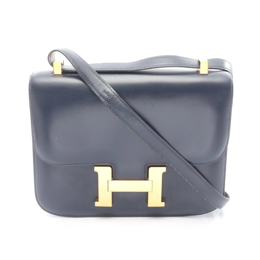HERMES CONSTANCE 23 SHOULDER BAG: HERMES Constance 23 Shoulder Bag Brand: HERMES Type: Shoulder Bag Material: Box calf leather × Calfskin (cowhide) Color: Navy??ish colors Size: H:17.5cm x W:23cm x D:4cm (H:6.9" x W:9.1" x D:1.6")