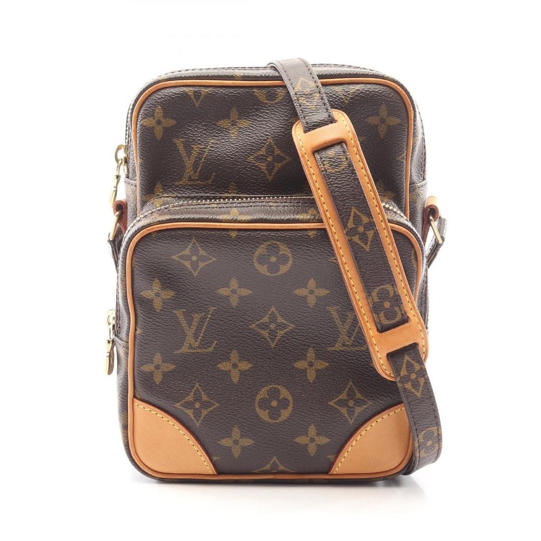 LOUIS VUITTON AMAZON CROSSBODY SHOULDER BAG: LOUIS VUITTON Amazon Crossbody Shoulder Bag Brand: LOUIS VUITTON Type: Shoulder Bag Material: Monogram × PVC coated canvas × leather Color: Brown??ish colors Size: H:21cm x W:15cm x D:4/5cm (H:8.3" 