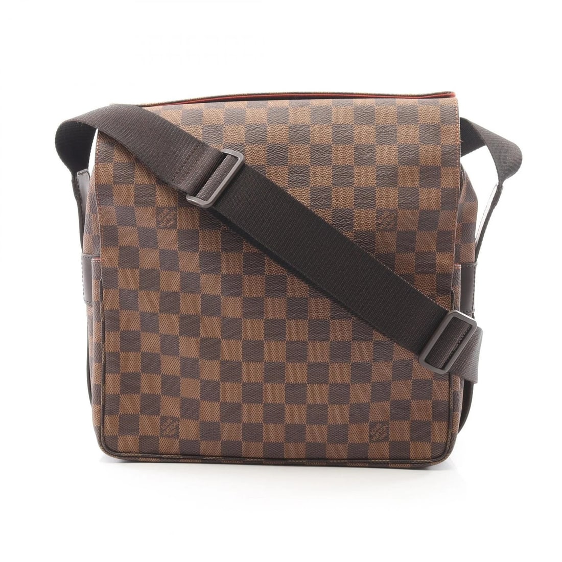 LOUIS VUITTON NAVIGLIO SHOULDER CROSSBODY BAG: LOUIS VUITTON Naviglio Shoulder crossbody Bag Brand: LOUIS VUITTON Type: Shoulder Bag Material: Damier × PVC coated canvas × leather Color: Ebene / Brown??ish colors Size: H:24cm x W:27cm (H:9.4" x 