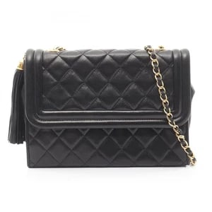 CHANEL MATELASSE CHAIN SHOULDER BAG: CHANEL Matelasse chain Shoulder Bag Brand: CHANEL Type: Shoulder Bag Material: Lambskin (sheep leather) Color: Black??ish colors Size: H:16.5cm x W:23cm x D:5.5cm (H:6.5" x W:9.1" x D:2.2") Access