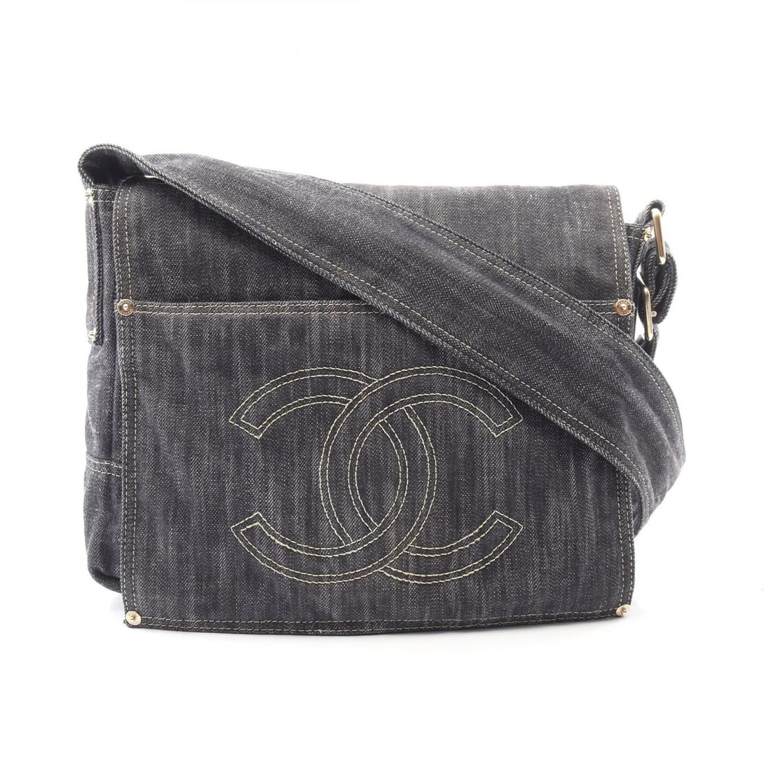 CHANEL SPARKLING DENIM CROSSBODY SHOULDER BAG (1 of 5)