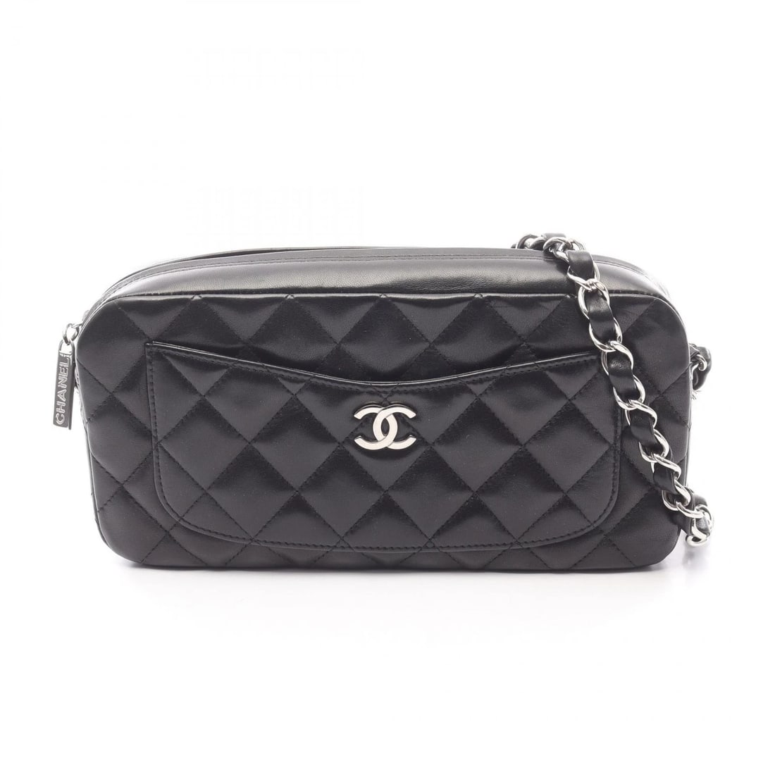 CHANEL MATELASSE CHAIN SHOULDER BAG: CHANEL Matelasse chain Shoulder Bag Brand: CHANEL Type: Shoulder Bag Material: Lambskin (sheep leather) Color: Black??ish colors Size: H:12.5cm x W:24cm x D:5.5cm (H:4.9" x W:9.4" x D:2.2") Access