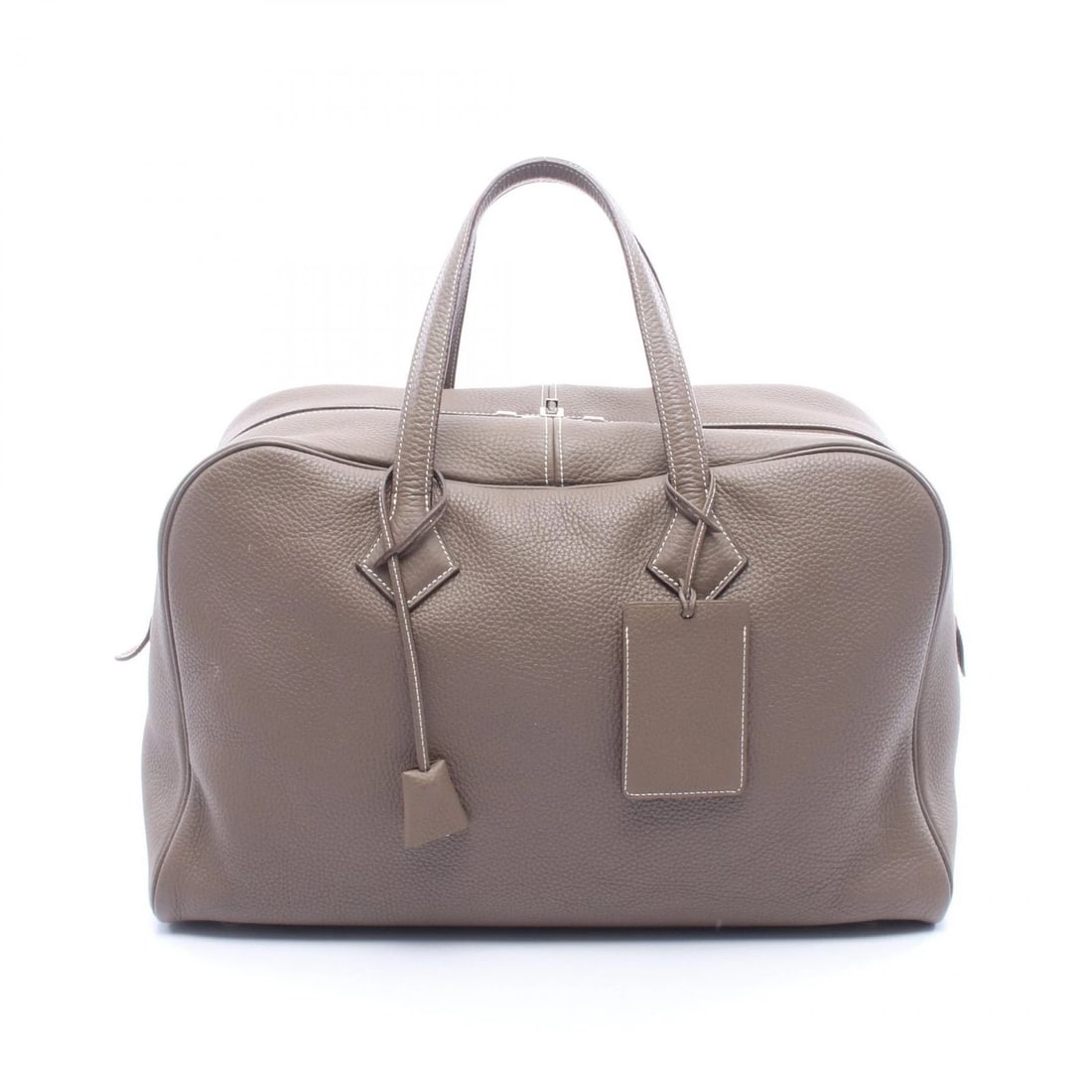 HERMES VICTORIA 43 HAND BAG P TAURILLON CLEMENCE: HERMES Victoria 43 hand bag P Taurillon Clemence Brand: HERMES Type: Boston bag Material: Taurillon Clemence × leather × Taurillon Clemence Color: Etoupe Grey / Gray??ish colors Size: H:26cm x W:43c