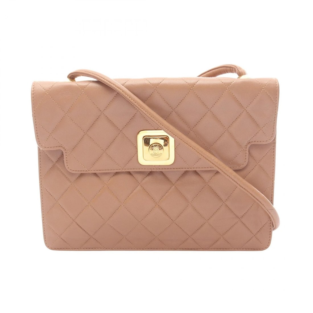 CHANEL MATELASSE SHOULDER CROSSBODY BAG: CHANEL Matelasse Shoulder Crossbody Bag Brand: CHANEL Type: Shoulder Bag Material: Lambskin (sheep leather) Color: Brown??ish colors Size: H:21cm x W:27cm x D:7.5cm (H:8.3" x W:10.6" x D:3.0") Acc