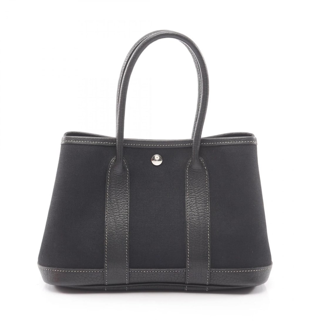 HERMES GARDEN PARTY TTPM TOTE HANDBAG: HERMES Garden Party TTPM Tote Handbag Brand: HERMES Type: Tote Bag Material: Toile officier × canvas × leather × Toile officier / Negonda leather Color: Black??ish colors Size: H:16cm x W:24cm x D: