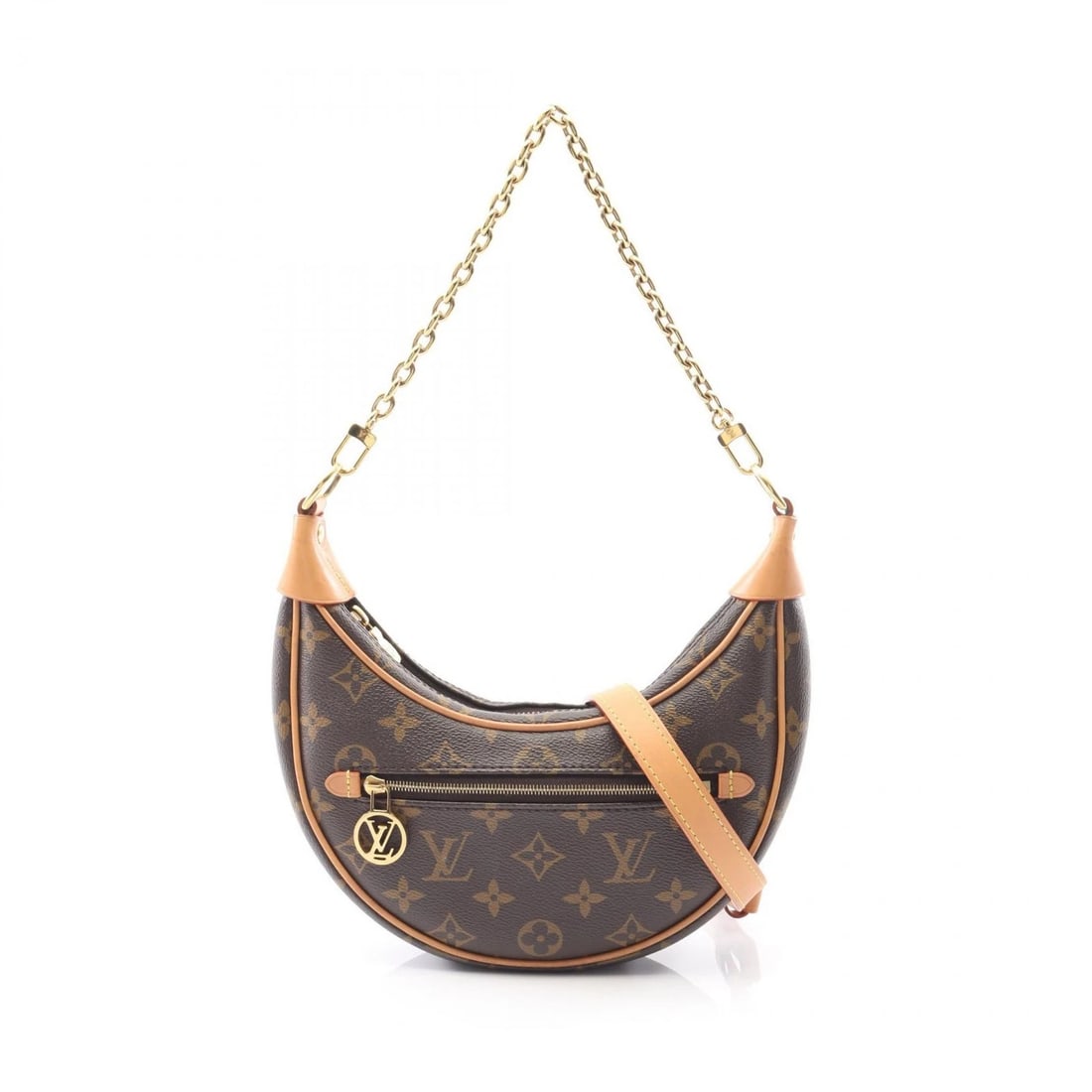 LOUIS VUITTON LOOP CHAIN SHOULDER HANDBAG: LOUIS VUITTON Loop Chain Shoulder Handbag Brand: LOUIS VUITTON Type: Shoulder Bag Material: Monogram × PVC coated canvas × leather Color: Brown??ish colors Size: H:12cm x W:23cm x D:6cm (H:4.7" x W: