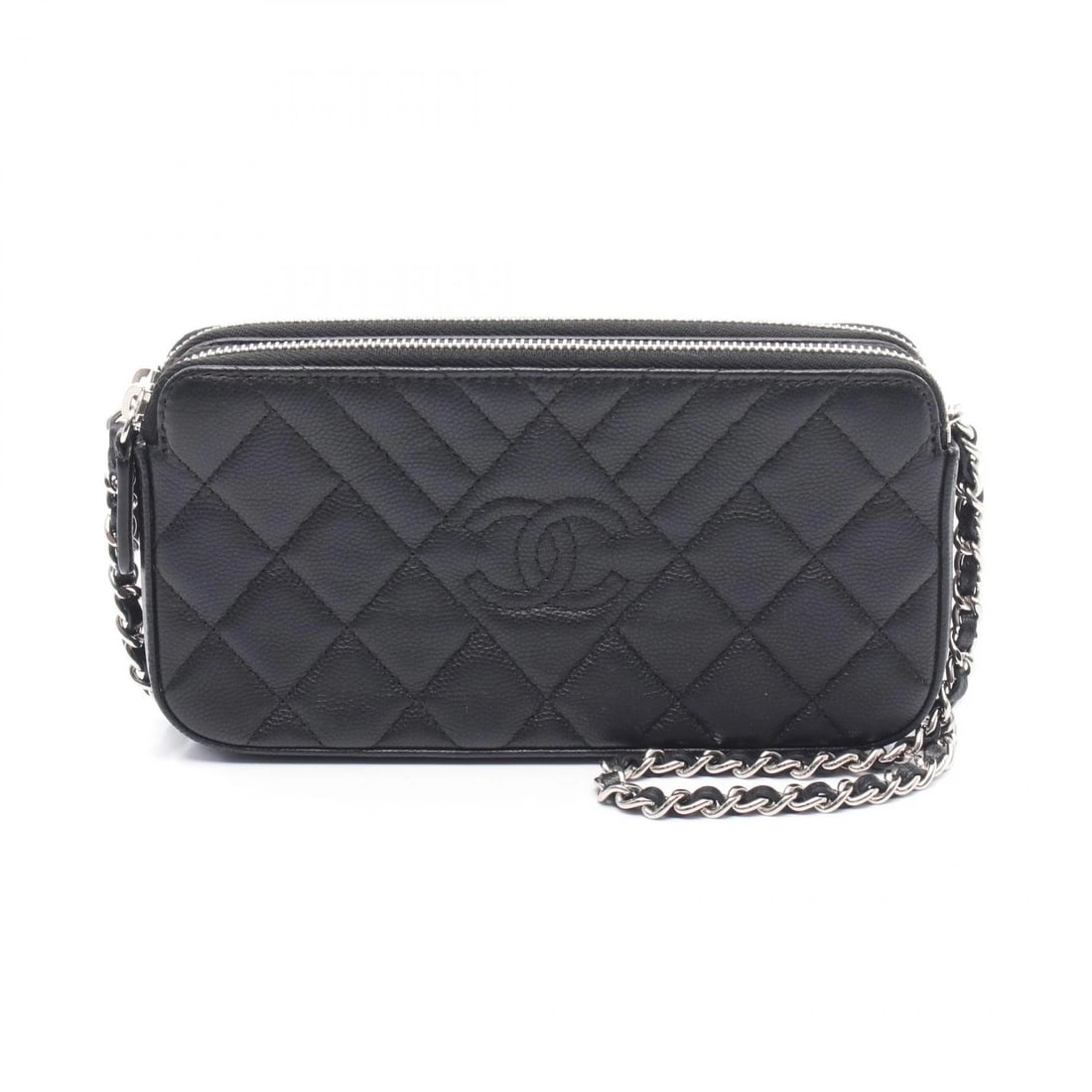 CHANEL W ZIP SHOULDER BAG LEATHER: CHANEL W Zip Shoulder Bag leather Brand: CHANEL Type: Shoulder Bag Material: leather × Grained calfskin Color: Black??ish colors Size: H:9.5cm x W:18.5cm x D:3cm (H:3.7" x W:7.3" x D:1.2") Accesso