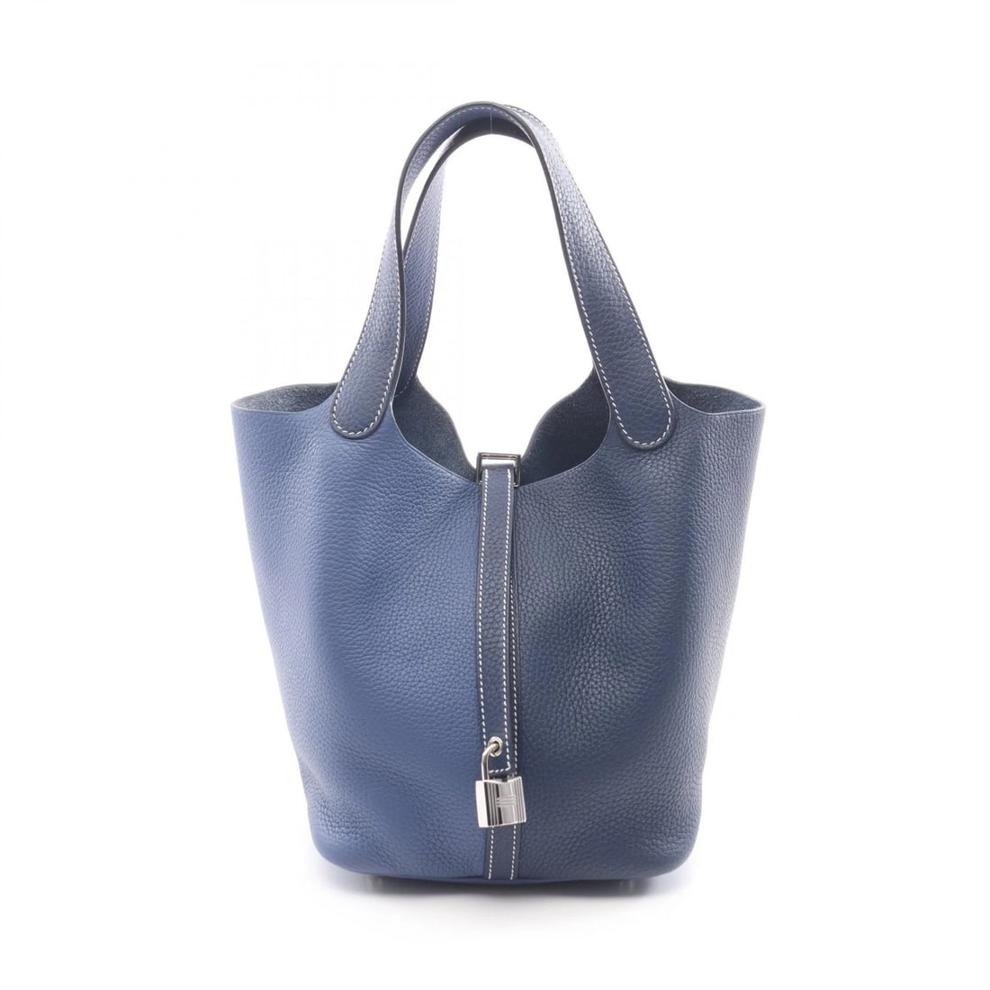 HERMES PICOTIN LOCK MM HANDBAG: HERMES Picotin Lock MM Handbag Brand: HERMES Type: Handbag Material: Taurillon Clemence × leather × Taurillon Clemence Color: Blue saphir / Blue??ish colors × Navy??ish colors Size: H:21cm x W:22cm