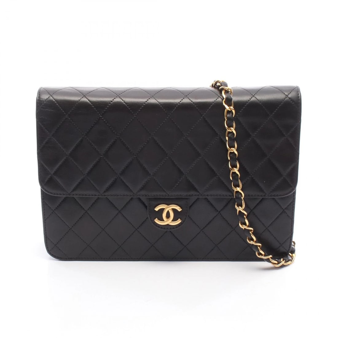 CHANEL MATELASSE CHAIN SHOULDER BAG: CHANEL Matelasse chain Shoulder Bag Brand: CHANEL Type: Shoulder Bag Material: Lambskin (sheep leather) Color: Black??ish colors Size: H:18.5cm x W:25cm x D:8cm (H:7.3" x W:9.8" x D:3.1") Accessor