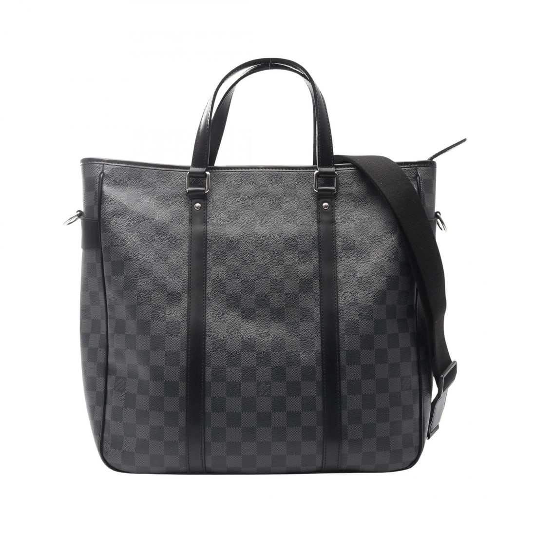 LOUIS VUITTON TADAO SHOULDER TOTE BAG: LOUIS VUITTON Tadao Shoulder Tote Bag Brand: LOUIS VUITTON Type: Tote Bag Material: Damier graphite × PVC coated canvas × leather Color: Black??ish colors Size: H:36cm x W:37cm x D:10.5cm (H:14.2" x