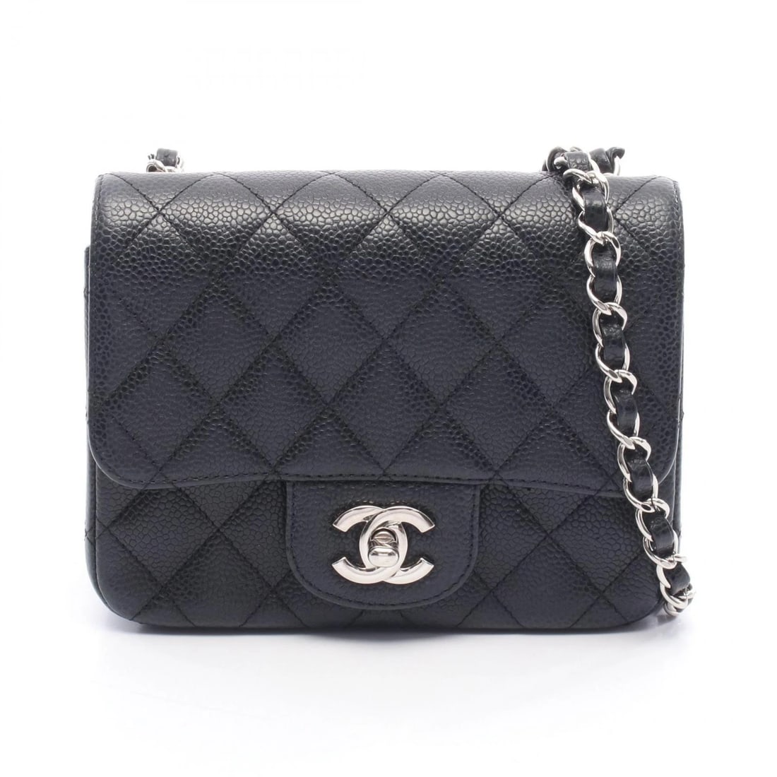 CHANEL MINI MATELASSE CHAIN SHOULDER CROSSBODY BAG: CHANEL Mini Matelasse chain Shoulder crossbody Bag Brand: CHANEL Type: Shoulder Bag Material: leather × Calfskin (cowhide) Color: Black??ish colors Size: H:13cm x W:17cm x D:8cm (H:5.1" x W:6.7" x D: