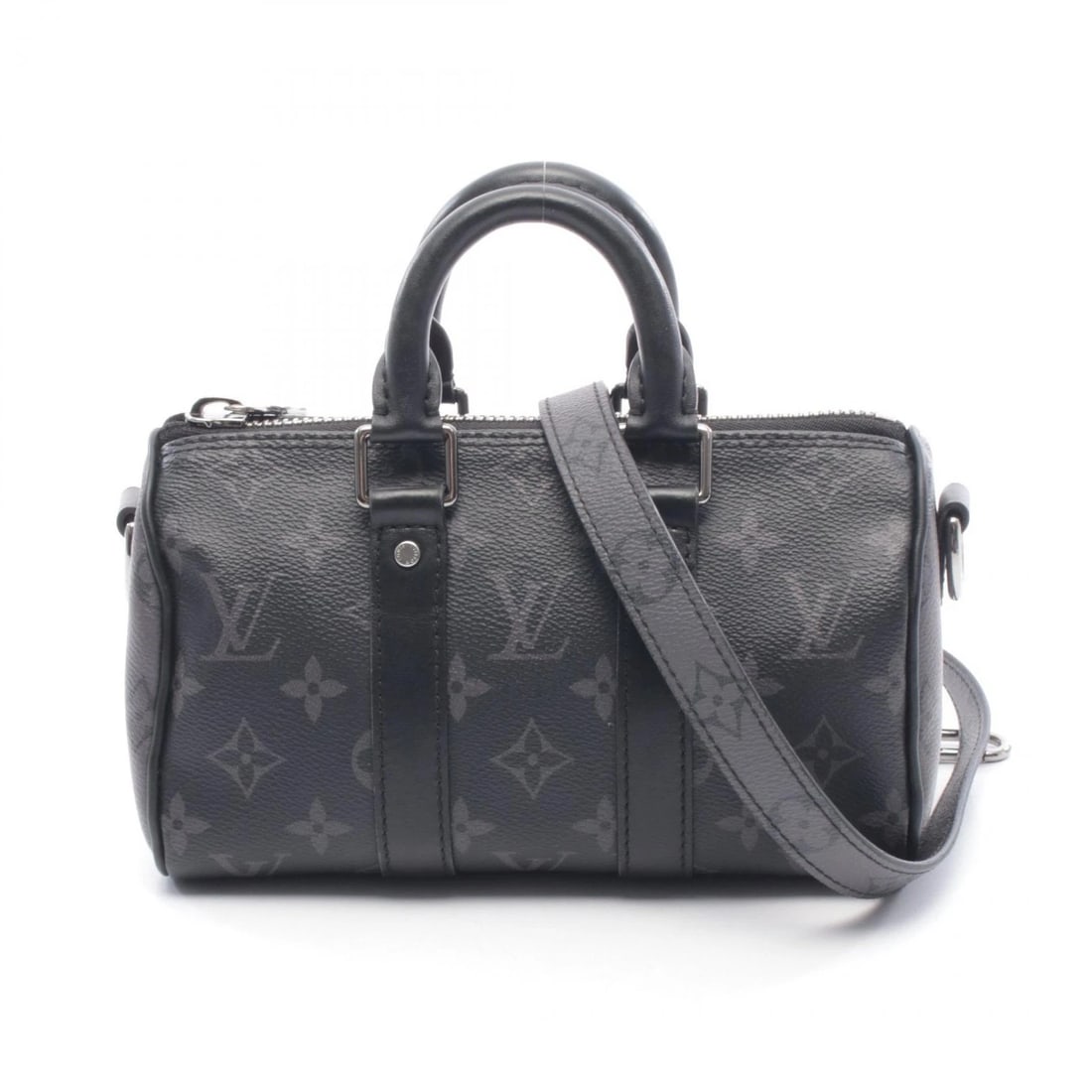 LOUIS VUITTON KEEPALL XS CROSSBODY HANDBAG: LOUIS VUITTON Keepall XS crossbody Handbag Brand: LOUIS VUITTON Type: Handbag Material: Monogram eclipse × PVC coated canvas × leather Color: Black??ish colors Size: H:12cm x W:20.5cm x D:8cm (H:4.7