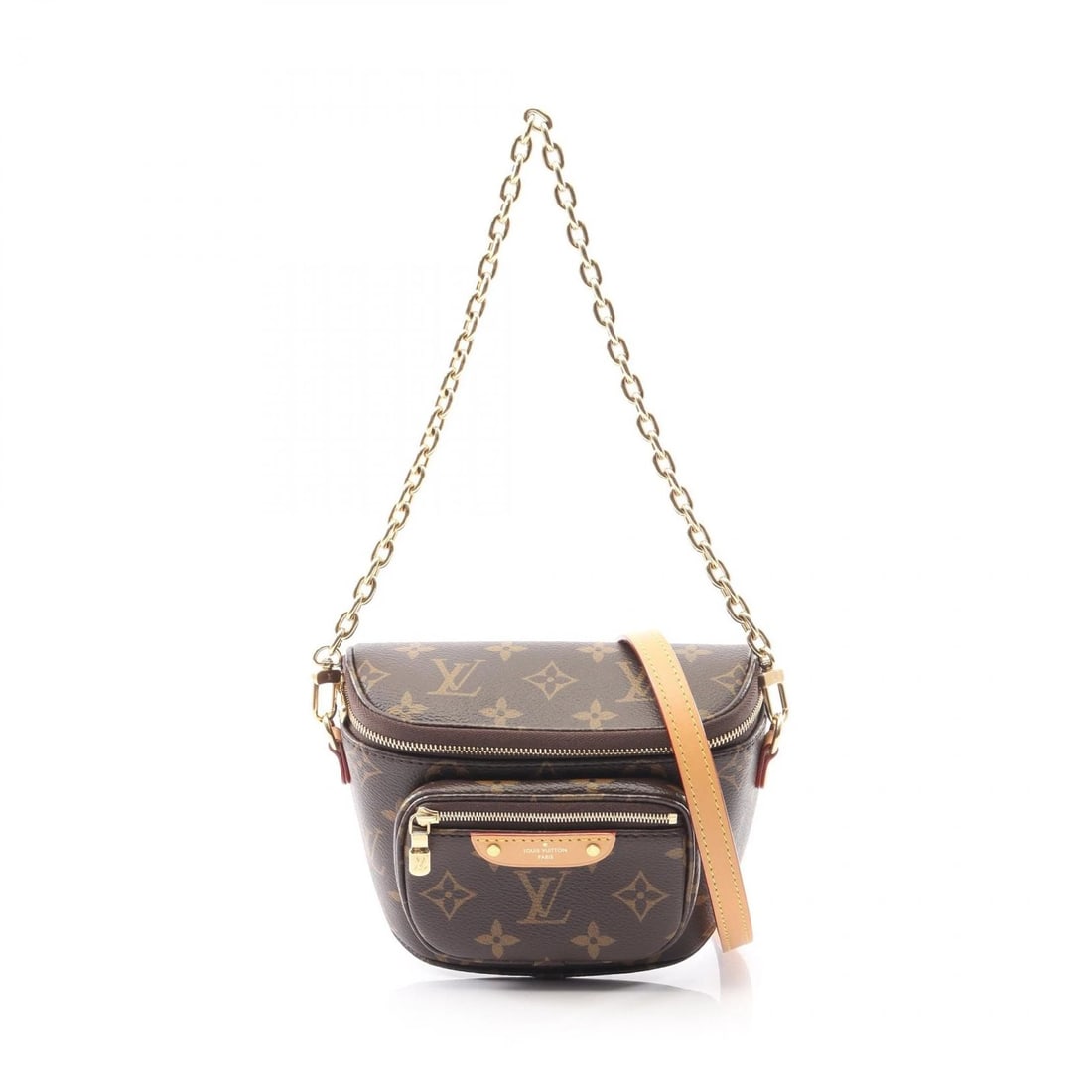 LOUIS VUITTON MINI SHOULDER BUMBAG: LOUIS VUITTON mini Shoulder bumbag Brand: LOUIS VUITTON Type: Handbag Material: Monogram × PVC coated canvas × leather Color: Brown??ish colors Size: H:14cm x W:15cm x D:6.5cm (H:5.5" x W:5.9" x D:2
