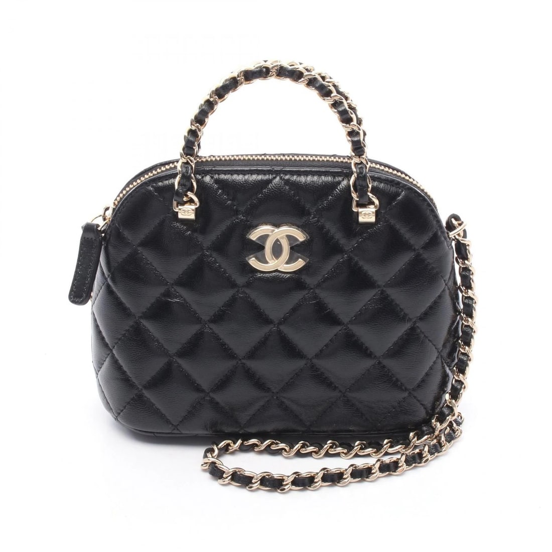 CHANEL MATELASSE CROSSBODY CHAIN SHOULDER BAG: CHANEL Matelasse Crossbody Chain Shoulder Bag Brand: CHANEL Type: Shoulder Bag Material: Lambskin (sheep leather) Color: Black??ish colors Size: H:15cm x W:20cm x D:6.5cm (H:5.9" x W:7.9" x D:2.6") Ha