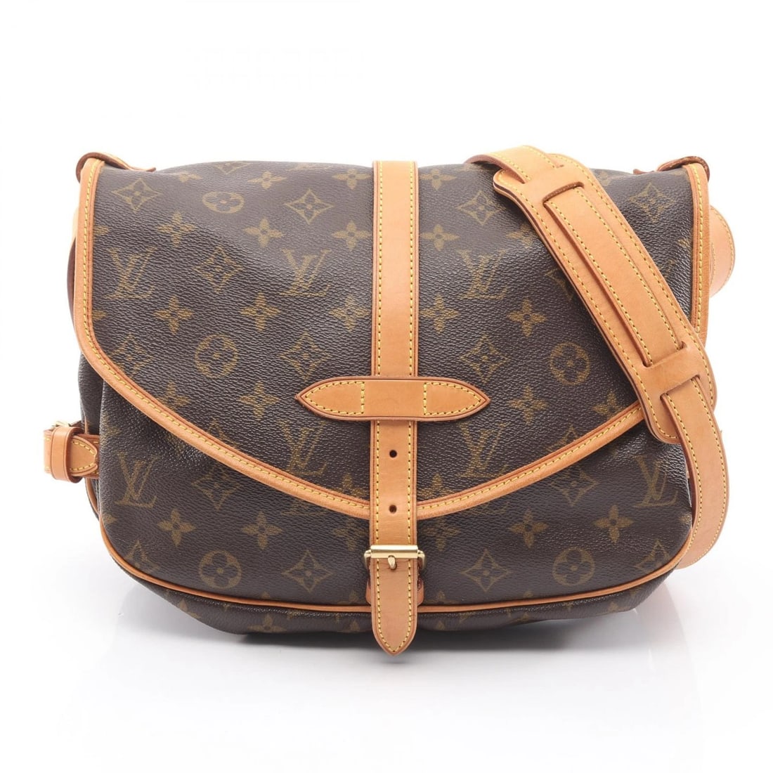 LOUIS VUITTON SAUMUR 30 SHOULDER CROSSBODY BAG: LOUIS VUITTON Saumur 30 Shoulder Crossbody Bag Brand: LOUIS VUITTON Type: Shoulder Bag Material: Monogram × PVC coated canvas × leather Color: Brown??ish colors Size: H:22cm x W:28cm x D:6/6cm (H:8.