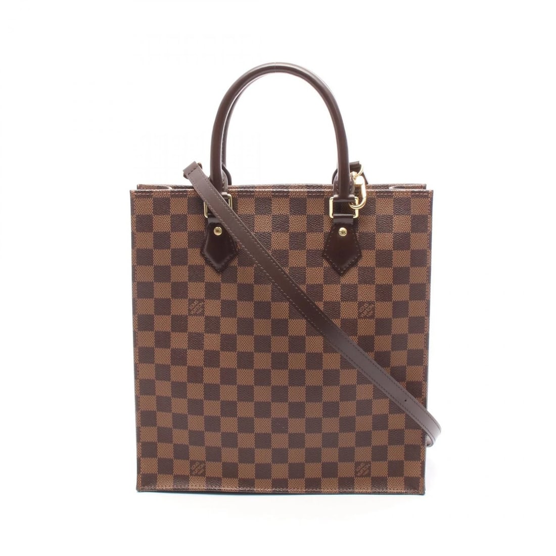 LOUIS VUITTON SAC PLAT PM SHOULDER TOTE BAG: LOUIS VUITTON Sac Plat PM Shoulder Tote Bag Brand: LOUIS VUITTON Type: Tote Bag Material: Damier × PVC coated canvas × leather Color: Ebene / Brown??ish colors Size: H:30cm x W:40cm x D:19cm (H:11.8