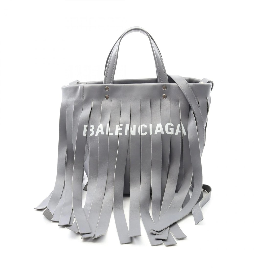 BALENCIAGA LAUNDRY COVER XS SHOULDER HANDBAG: BALENCIAGA Laundry cover XS Shoulder Handbag Brand: BALENCIAGA Type: Handbag Material: leather Color: Gray??ish colors Size: H:24cm x W:17cm x D:17cm (H:9.4" x W:6.7" x D:6.7") Handle?29cm(11.4")