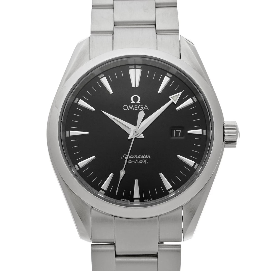 OMEGA SEAMASTER AQUA TERRA QUARTZ BLACK WATCH: OMEGA Seamaster Aqua Terra Quartz Black WATCH Brand: OMEGA Type: Wristwatch Material: Band Material Stainless steel, Case Material Stainless steel Color: Dial Color Black Size: ??Case? H/about 39mm W/