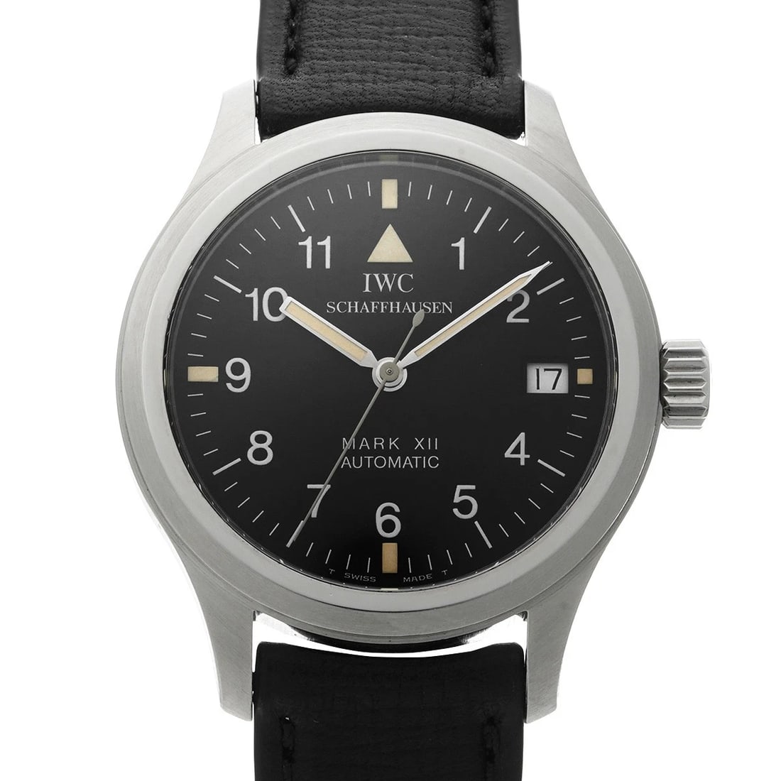 IWC PILOT'S WATCH MARK XII LIMITED EDITION BLACK WATCH: IWC Pilot's Watch Mark XII Limited Edition Black WATCH Brand: IWC Type: Wristwatch Material: Band Material leather, Case Material Stainless steel Color: Dial Color Black Size: ??Case? H/about 36mm W/a