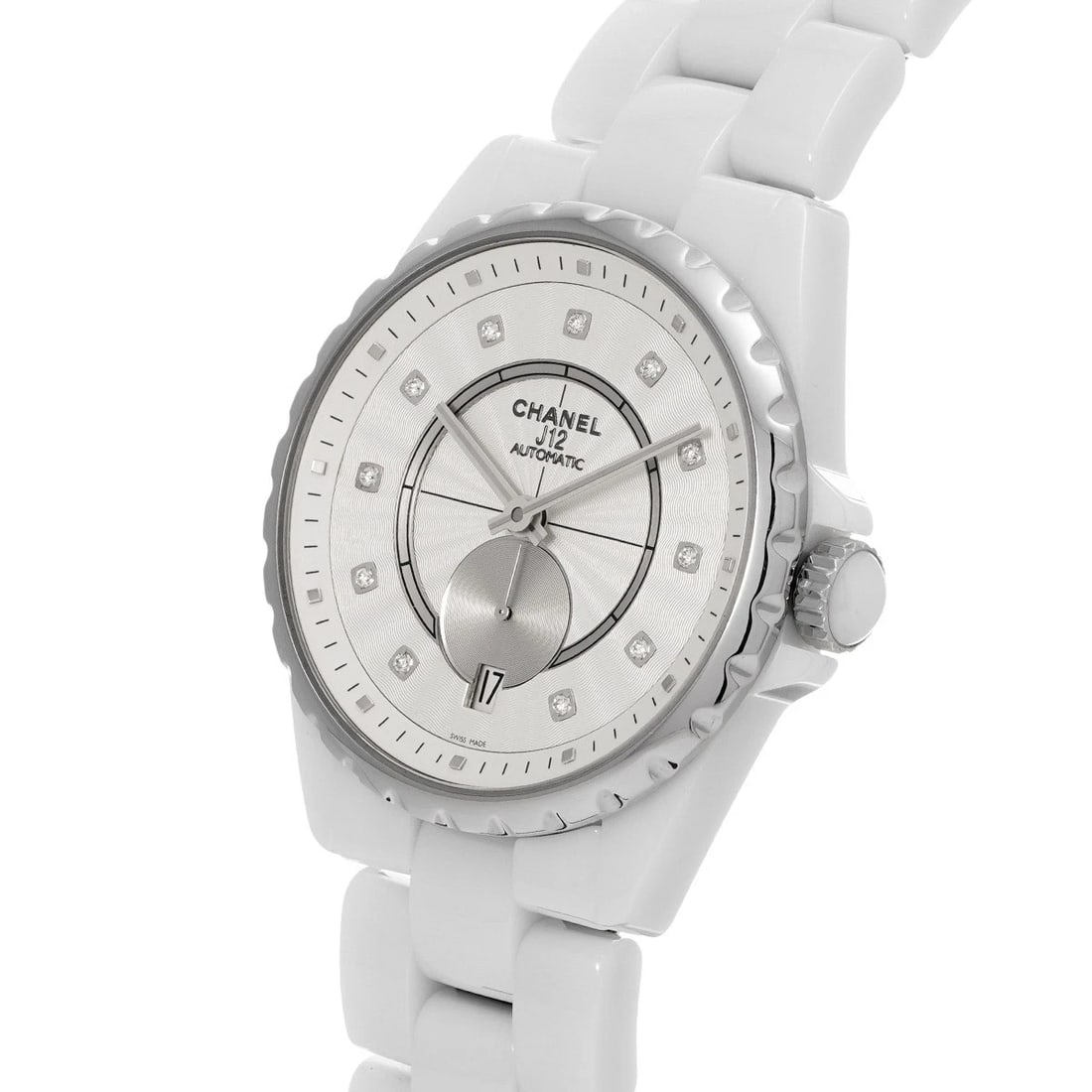 CHANEL J12 SILVER/DIAMOND WATCH - 2