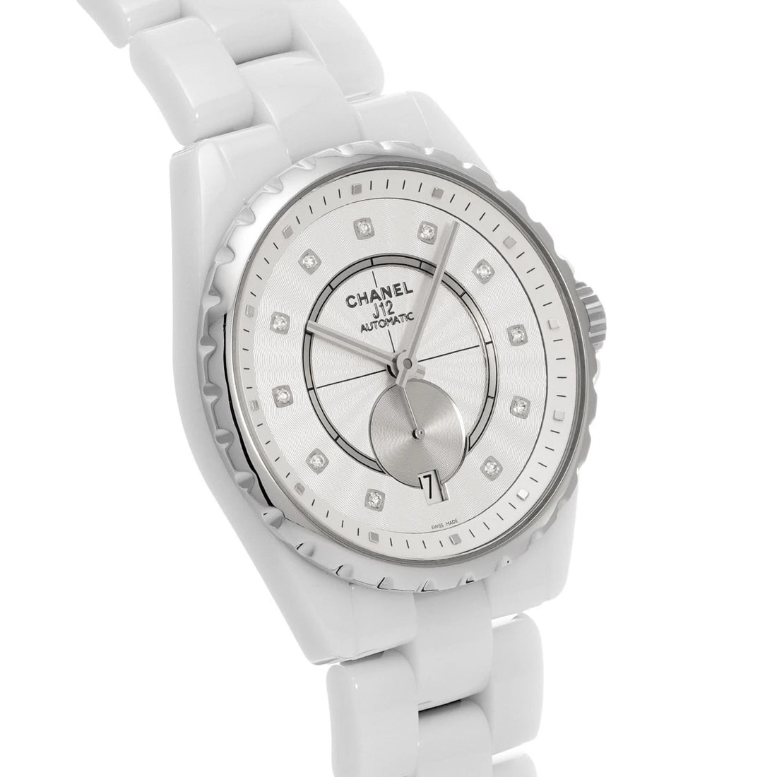 CHANEL J12 SILVER/DIAMOND WATCH - 3